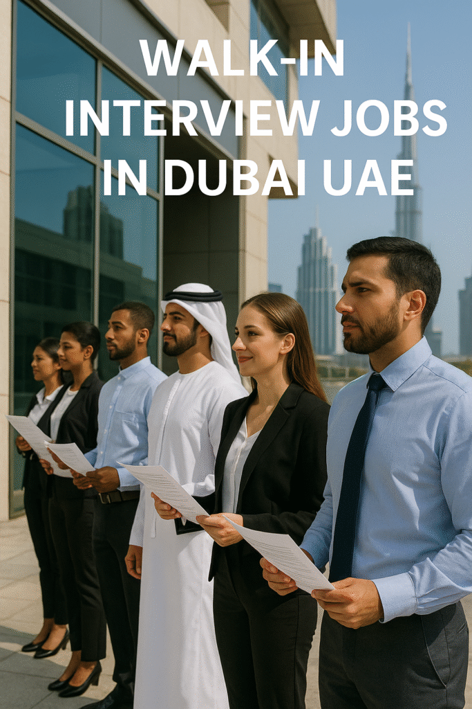 Walk-in interview jobs in Dubai UAE